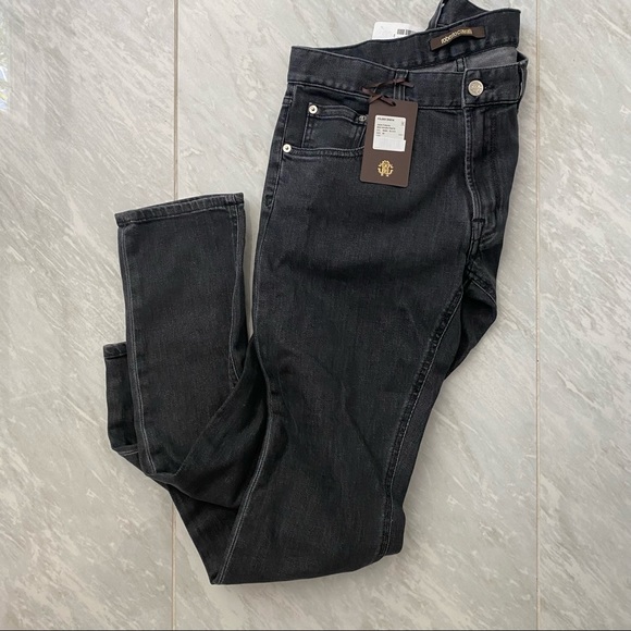 New mens Roberto Cavalli black jeans slim fit embroidered pocket - Picture 3 of 11
